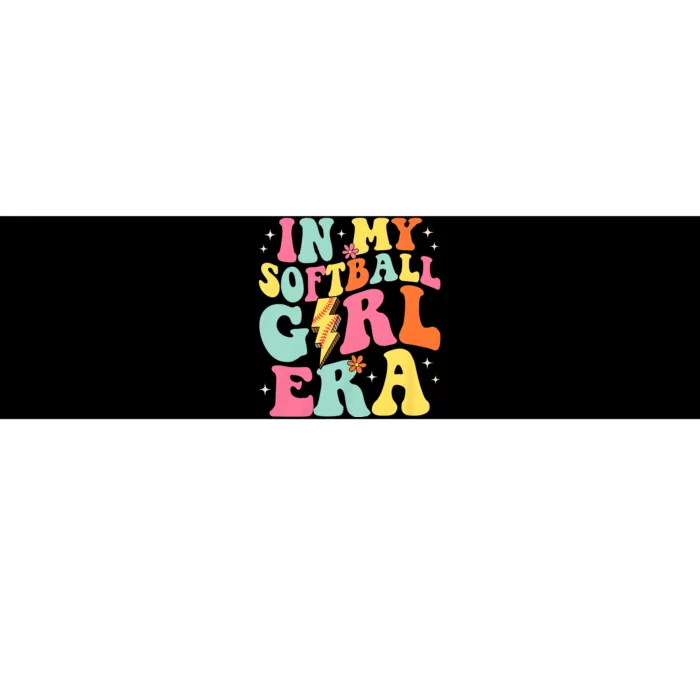 In My Softball Girl Era Retro Groovy Softball Girl Bumper Sticker