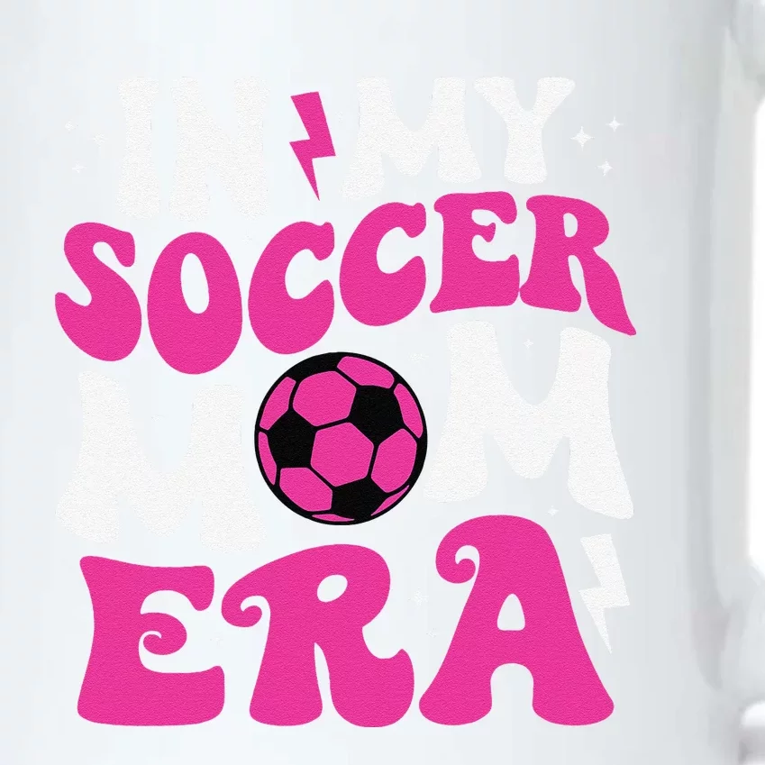 In My Soccer Mom Era Cute Groovy Soccer Mom Black Color Changing Mug