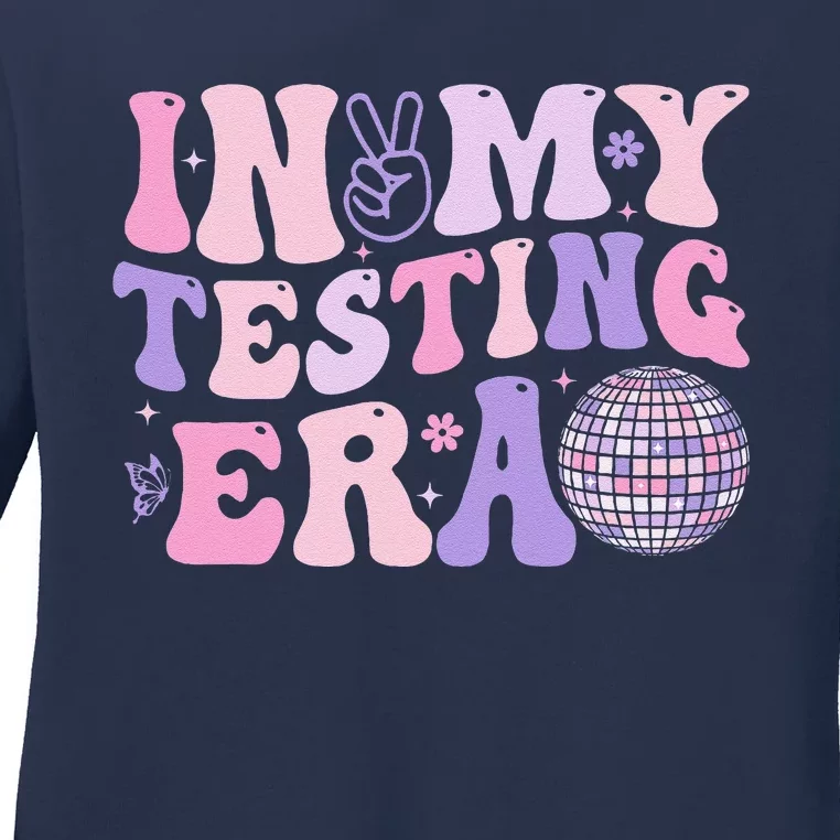 In My Testing Era Test Day Retro Motivational Teacher Ladies Long Sleeve Shirt