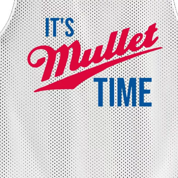 ItS Mullet Time Funny Redneck Mullet Mesh Reversible Basketball Jersey Tank