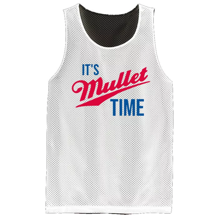 ItS Mullet Time Funny Redneck Mullet Mesh Reversible Basketball Jersey Tank