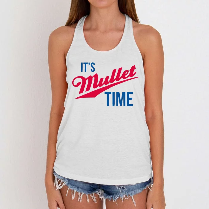 ItS Mullet Time Funny Redneck Mullet Women's Knotted Racerback Tank