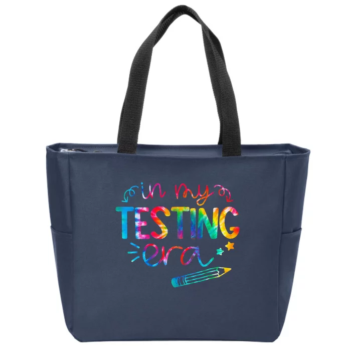 In My Testing Era Tie Dye Test Day For Student Teacher Zip Tote Bag