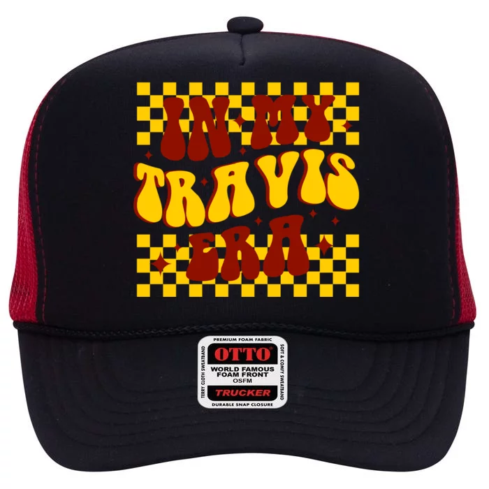 In My Travis Era Football Cute High Crown Mesh Trucker Hat