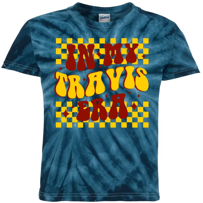 In My Travis Era Football Cute Kids Tie-Dye T-Shirt