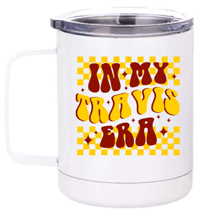 In My Travis Era Football Cute Front & Back 12oz Stainless Steel Tumbler Cup