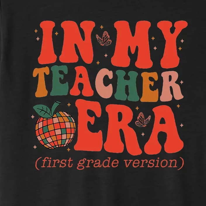 In My Teacher Teaching Era Retro Groovy 1st Grade ChromaSoft Performance T-Shirt