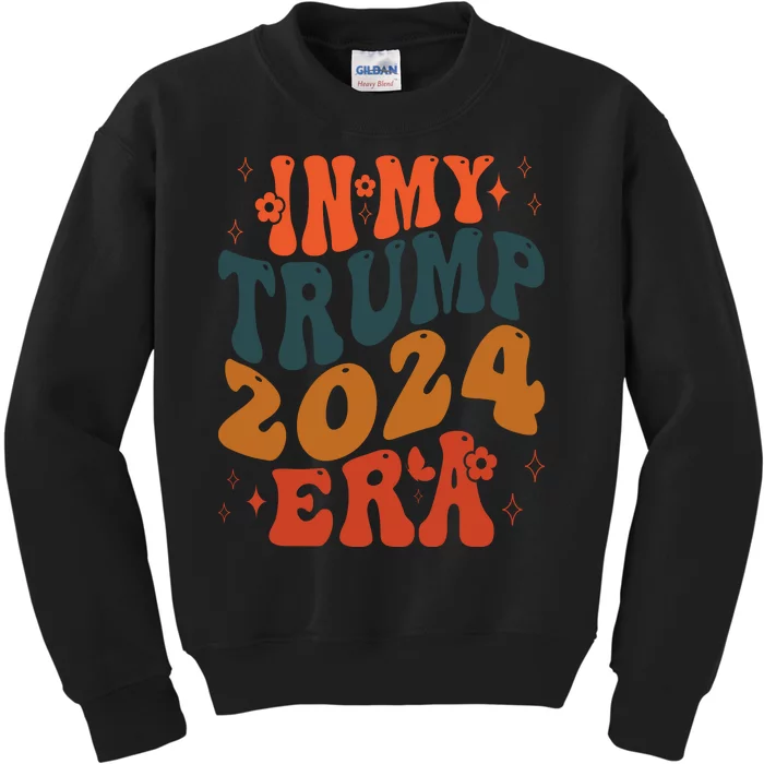 In My Trump 2024 Era Retro Kids Sweatshirt