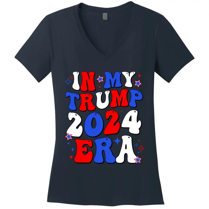 In My Trump 2024 Era Women's V-Neck T-Shirt