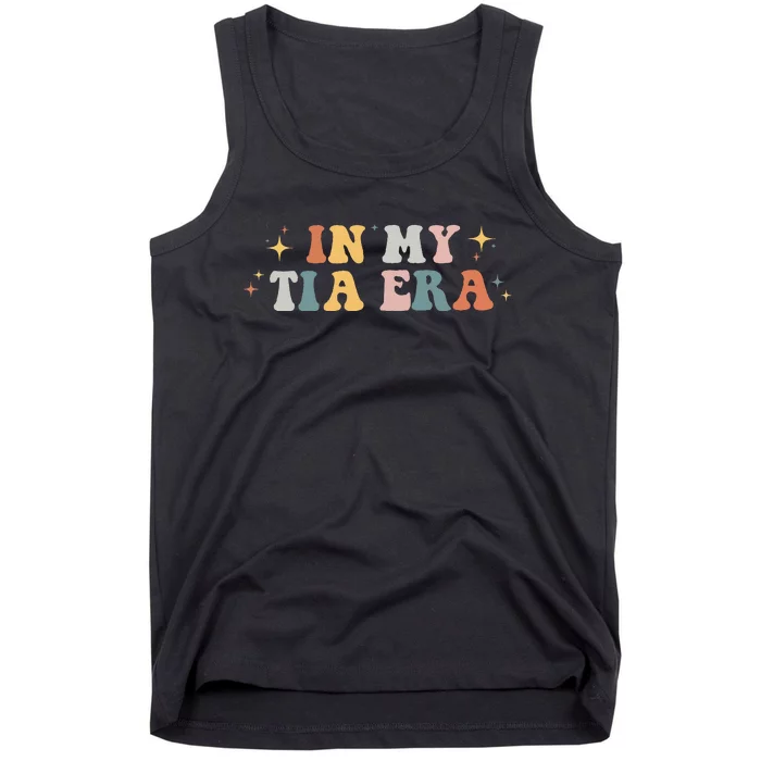 In My Tia Era Retro Groovy Funny Cool Aunt Auntie Club Tank Top