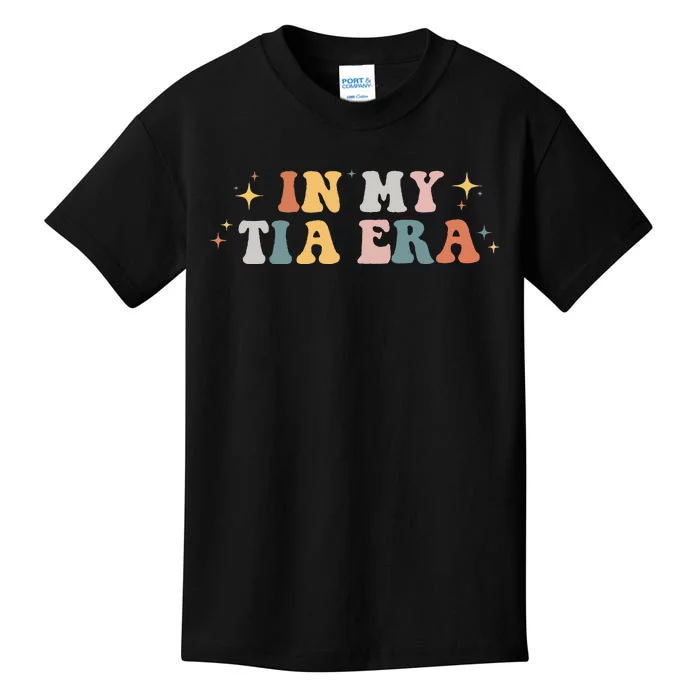 In My Tia Era Retro Groovy Funny Cool Aunt Auntie Club Kids T-Shirt