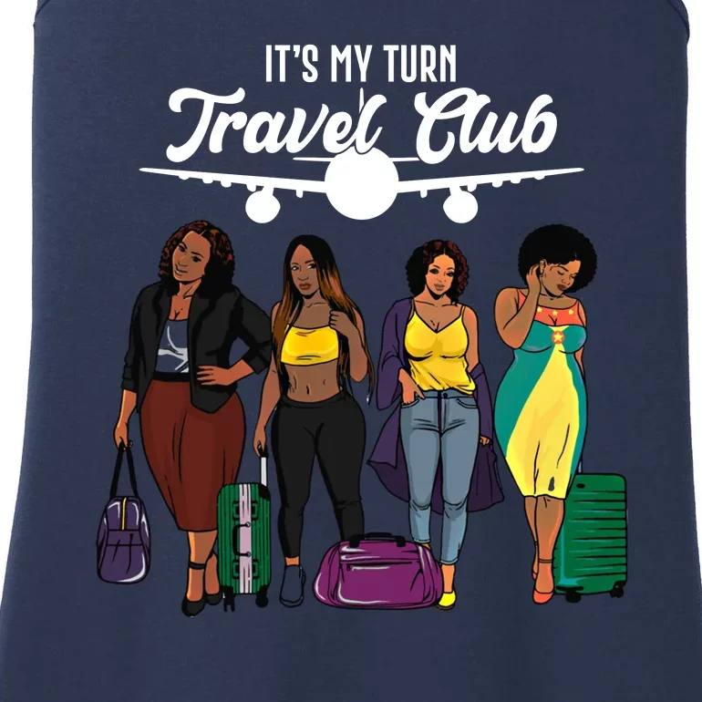 It's My Turn Travel Club Traveling Black African American Women Ladies Essential Tank