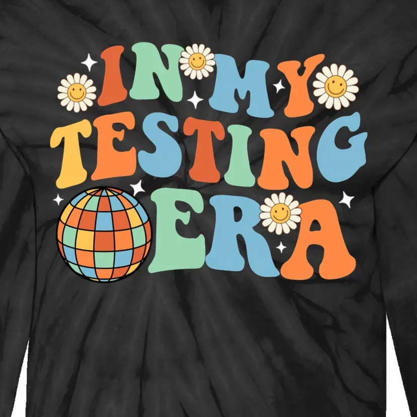 In My Testing Era, Funny Testing Teacher, Teaching Student Tie-Dye Long Sleeve Shirt