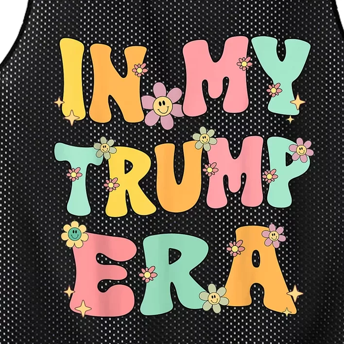 In My Trump Era Retro Groovy Trump 2024 Election Mesh Reversible Basketball Jersey Tank