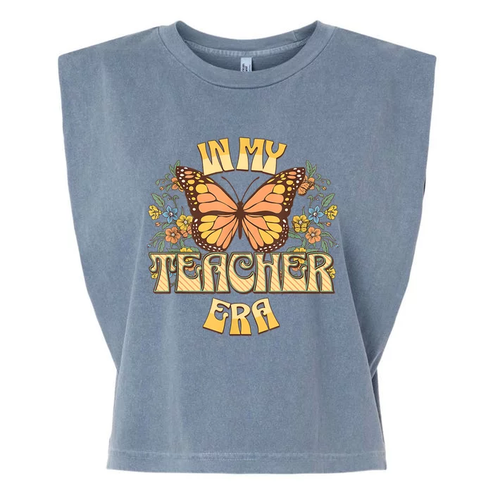 In My Teacher Era Back To School Teacher Appreciat Garment-Dyed Women's Muscle Tee