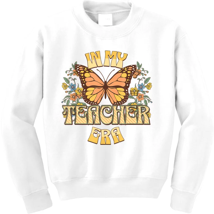 In My Teacher Era Back To School Teacher Appreciat Kids Sweatshirt