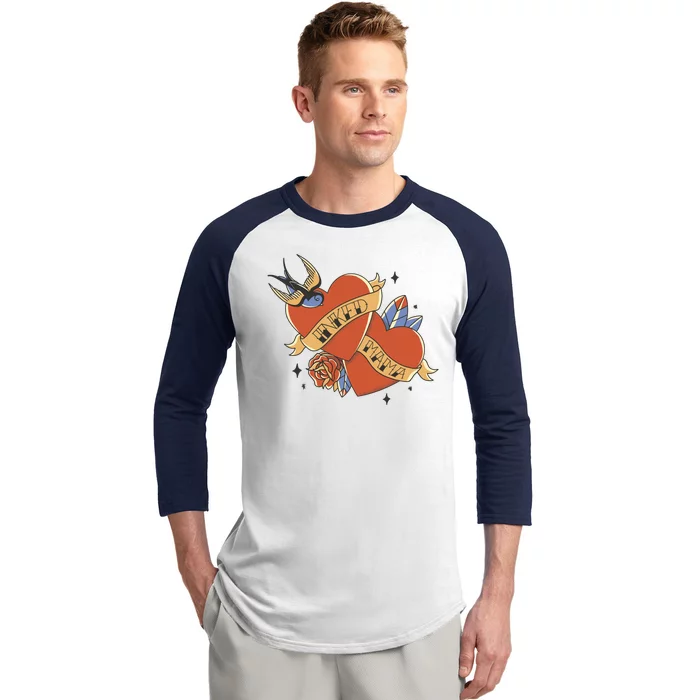 Inked Mama Tattoo Heart Baseball Sleeve Shirt