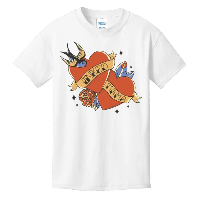 Inked Mama Tattoo Heart Kids T-Shirt