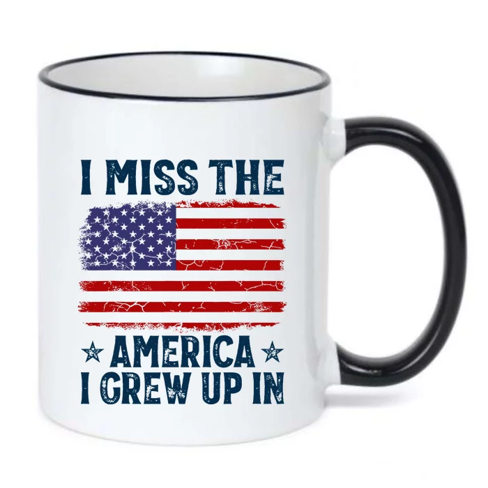 I Miss The America I Grew Up In American Patriotic Us Flag Black Color Changing Mug