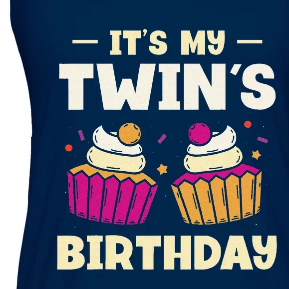 Its My Twins Birthday Celebrate Twin Cute Twins Ladies Essential Flowy Tank