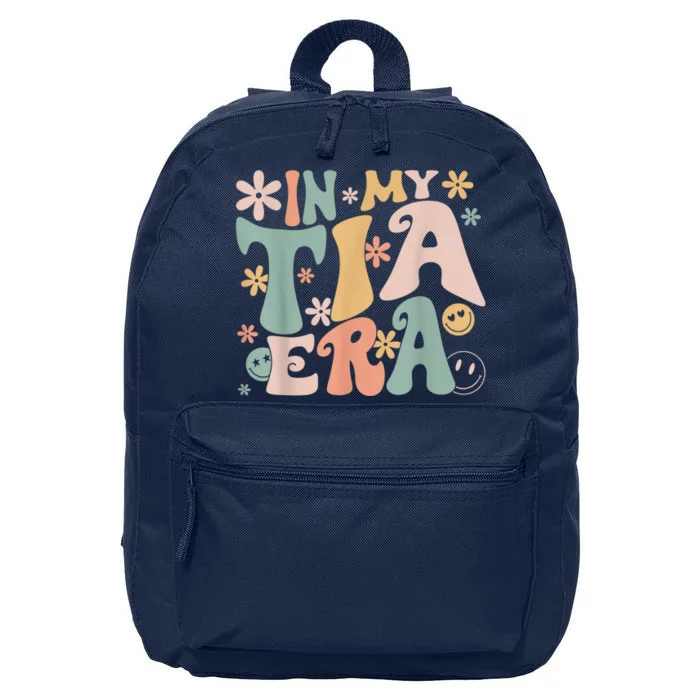 In My Tia Era Retro Groovy Funny Cool Aunt Auntie Club 16 in Basic Backpack