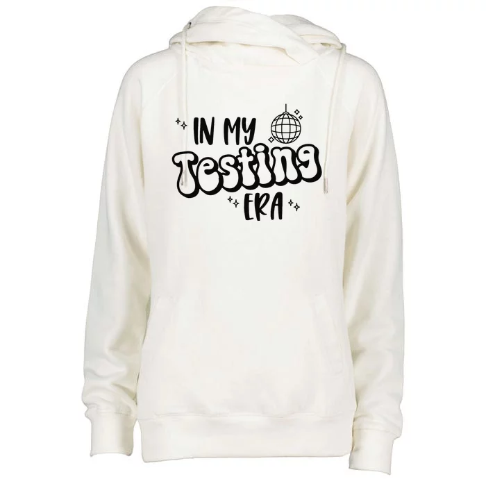 In My Testing Era Funny State Testing Day Teacher Test Day Womens Funnel Neck Pullover Hood