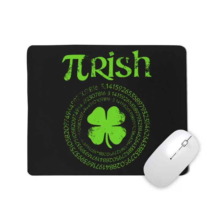 Irish Math Teacher Vintage Shamrock St Patricks Day Mousepad