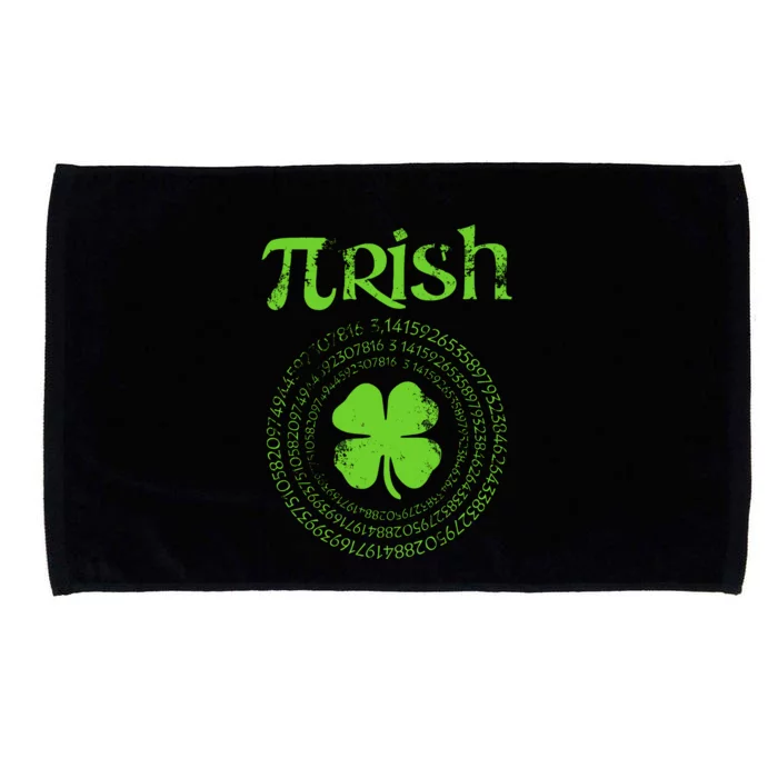 Irish Math Teacher Vintage Shamrock St Patricks Day Microfiber Hand Towel