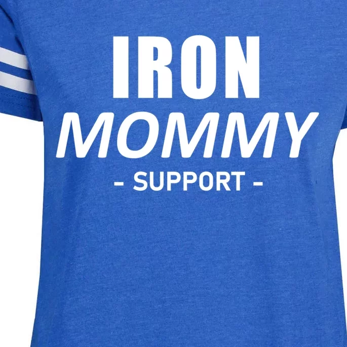 Iron Mommy Triathlon Mom Support Mother Gift Enza Ladies Jersey Football T-Shirt