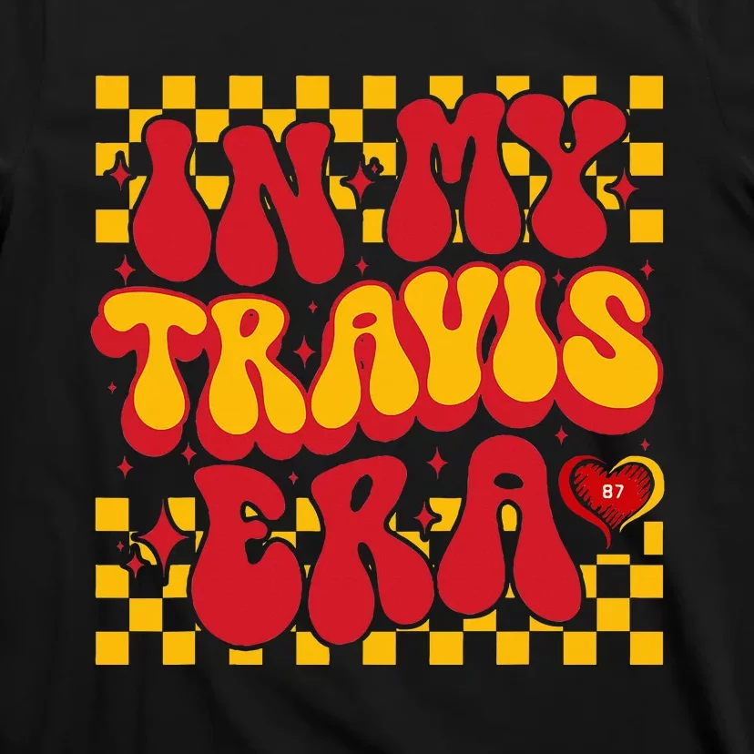 In My T.ravis E.ra Heart Love  Red Gold Design T-Shirt