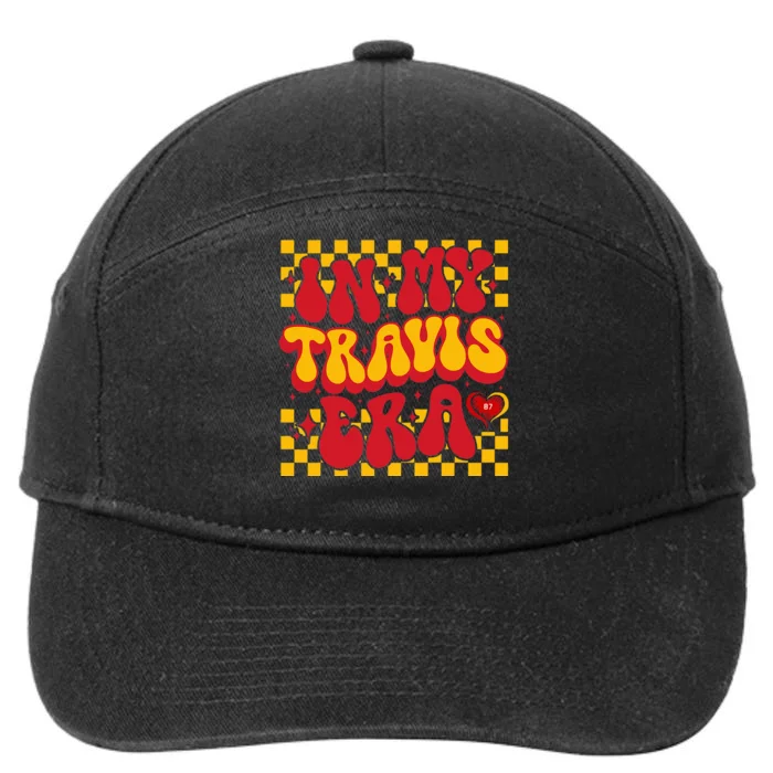 In My T.ravis E.ra Heart Love  Red Gold Design 7-Panel Snapback Hat