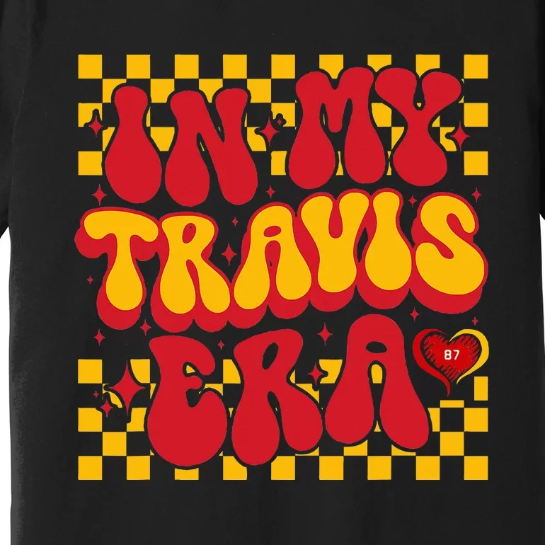 In My T.ravis E.ra Heart Love  Red Gold Design Premium T-Shirt