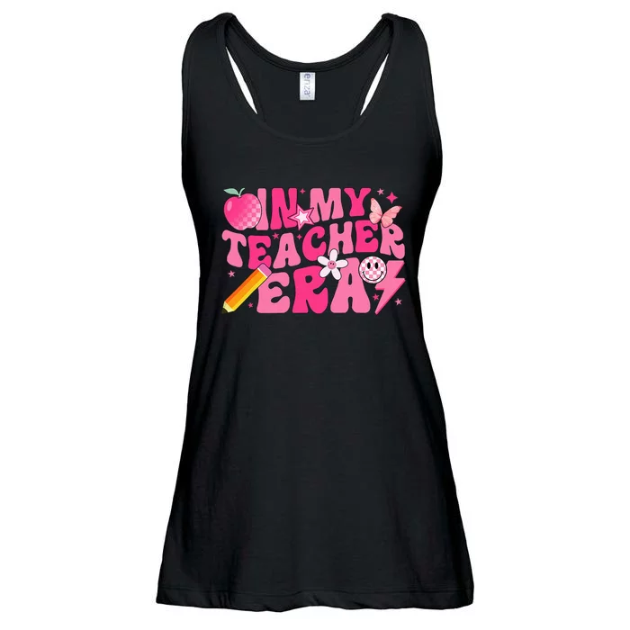 In My Teacher Era Back To School Retro Back To School Retro Ladies Essential Flowy Tank