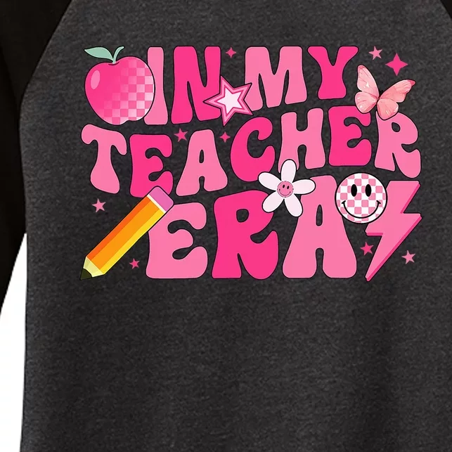 In My Teacher Era Back To School Retro Back To School Retro Women's Tri-Blend 3/4-Sleeve Raglan Shirt