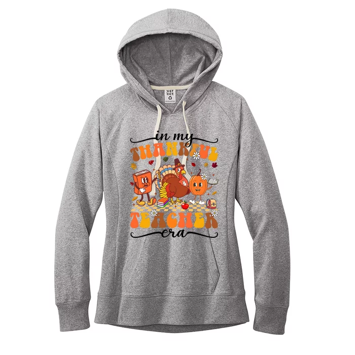 In My Thankful Teacher Era Thanksgiving Autumn Women's Fleece Hoodie