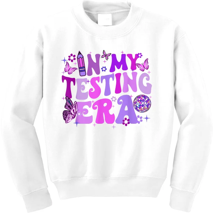 In My Testing Era Funny Teacher Exam Day Kids Sweatshirt