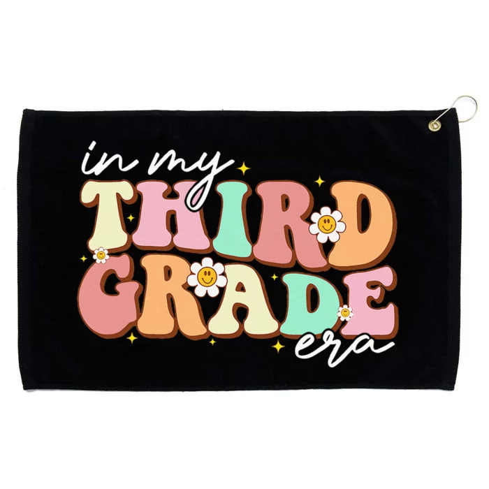 In My Third Grade Era Retro Back To School Teacher Student Grommeted Golf Towel