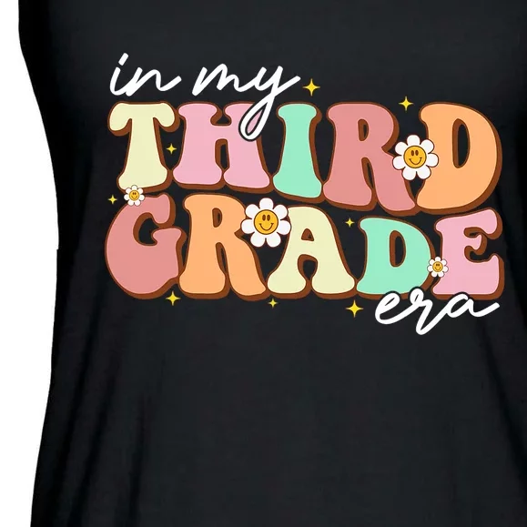 In My Third Grade Era Retro Back To School Teacher Student Ladies Essential Flowy Tank