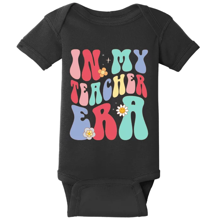 In My Teacher Era Groovy Retro Teacher Baby Bodysuit