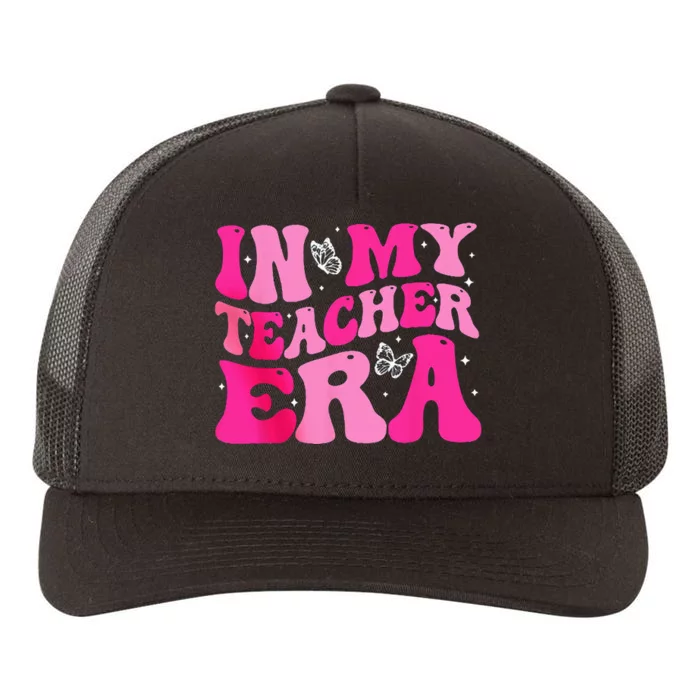 In My Teaching Era Best Teacher Appreciation Retro Groovy Yupoong Adult 5-Panel Trucker Hat