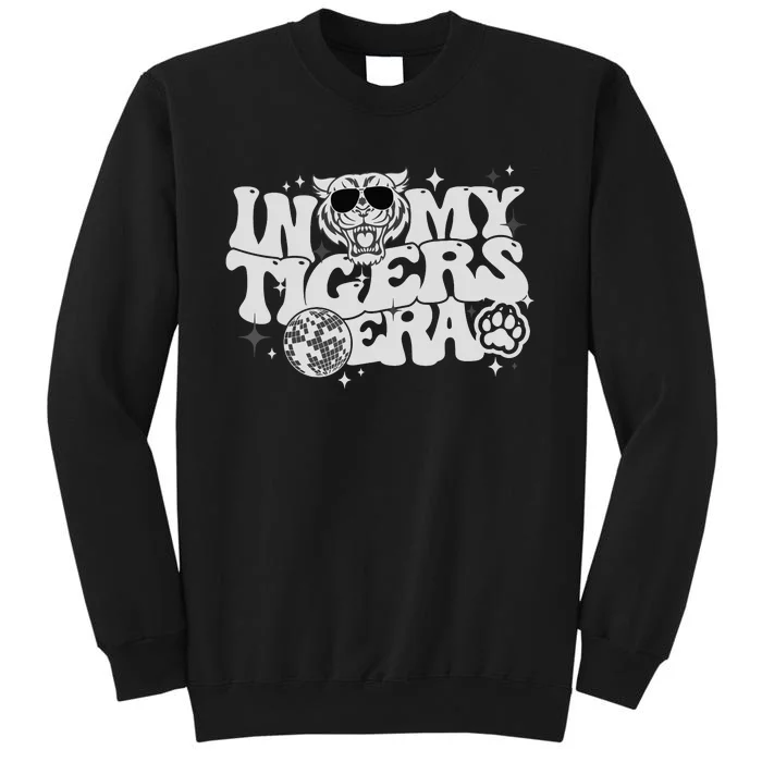 In My Tigers Era Back To School Mascot Spirit Game Groovy Tall Sweatshirt