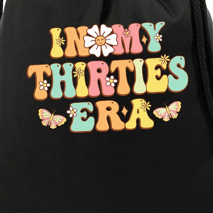 In My Thirties Era Groovy 30th Birthday 30S Drawstring Bag