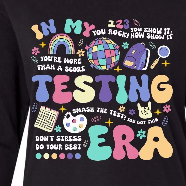 In My Testing Era School Day Teacher Student Rock The Test Womens Cotton Relaxed Long Sleeve T-Shirt