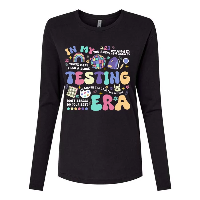 In My Testing Era School Day Teacher Student Rock The Test Womens Cotton Relaxed Long Sleeve T-Shirt