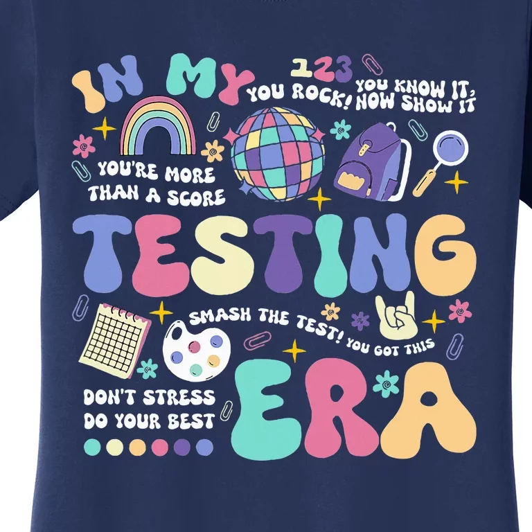 In My Testing Era School Day Teacher Student Rock The Test Women's T-Shirt