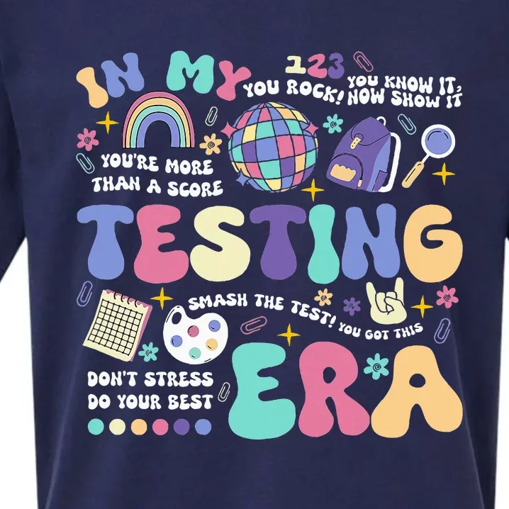 In My Testing Era School Day Teacher Student Rock The Test Sueded Cloud Jersey T-Shirt