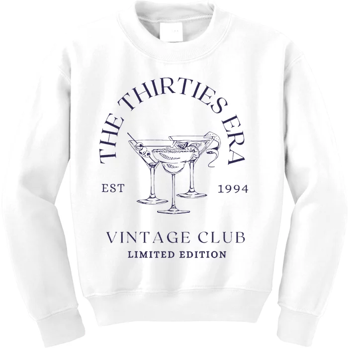 In My Thirties Era 30th Birthday Est 1994 Kids Sweatshirt