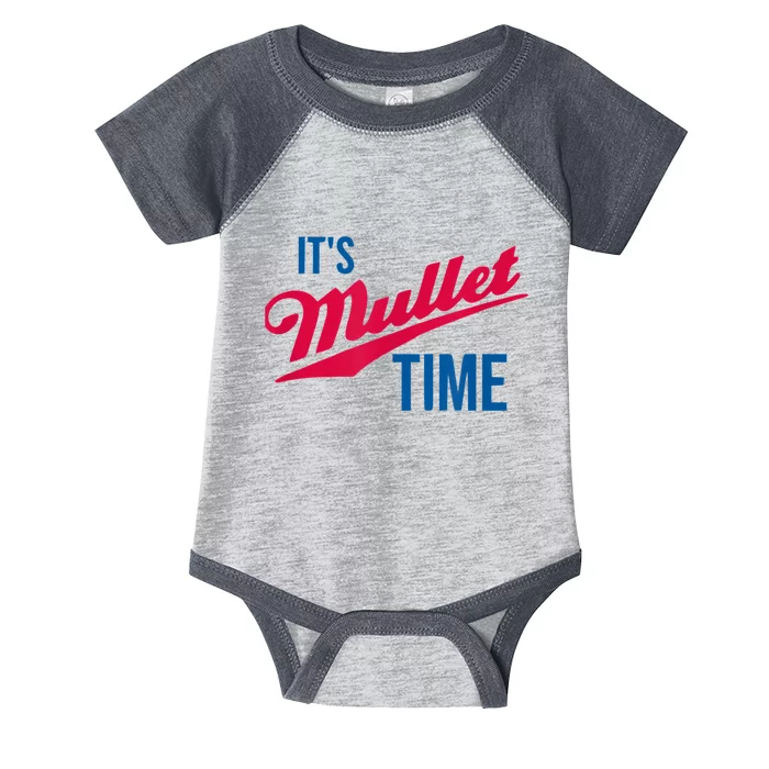 It's Mullet Time, Funny Redneck Mullet Infant Baby Jersey Bodysuit