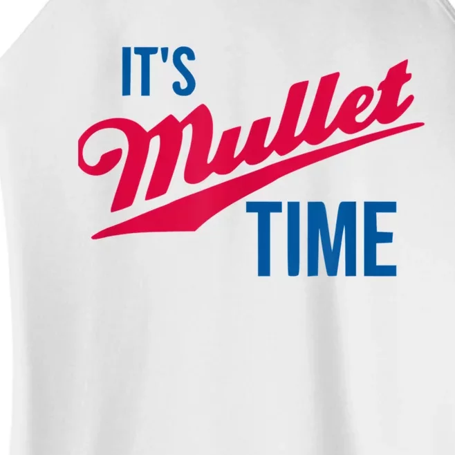 It's Mullet Time, Funny Redneck Mullet Women’s Perfect Tri Rocker Tank