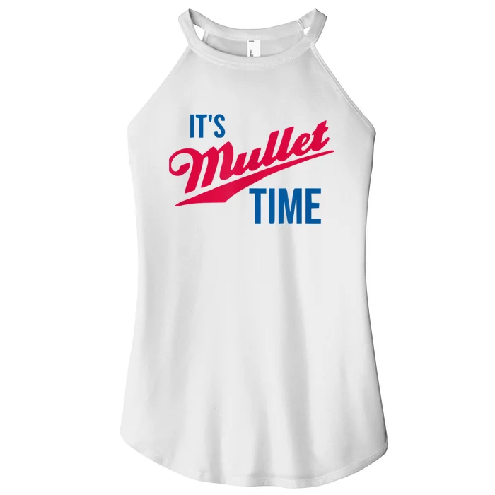 It's Mullet Time, Funny Redneck Mullet Women’s Perfect Tri Rocker Tank